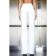 Women's Low Waist flared leggings Hollowed Out Ladder Bootcut Flare Pants punk style Stretch Yoga Pants white