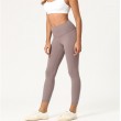 Women's High Waist Squat Leggings Ice silk Traceless Fitness Elastic Pants Sports Tight Peach Hip Yoga Pants