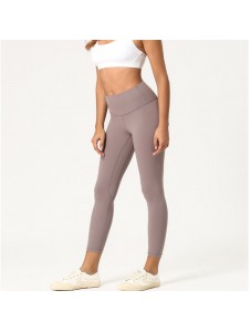 Women's High Waist Squat Leggings Ice silk Traceless Fitness Elastic Pants Sports Tight Peach Hip Yoga Pants