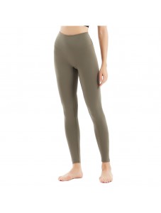 Women's High Waist Squat Leggings Ice silk Traceless Fitness Elastic Pants Sports Tight Peach Hip Yoga Pants Green