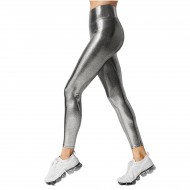 Women's High Waisted leggings Gilded Solid Casual Pants pencil Tight pants Yoga Pants Gray