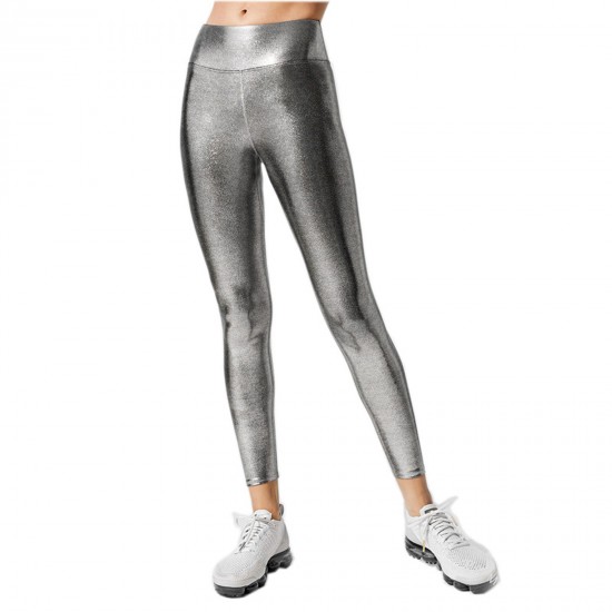 Women's High Waisted leggings Gilded Solid Casual Pants pencil Tight pants Yoga Pants Rosegold