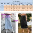 Wommen's High Waisted Denim Length Skirts Slim Flared A-line Versatile Casual Solid Long Skirts Black