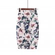 Women's High Waist Printed Pencil Skirts Slit out Sexy Print skirt Casual Stretch Bodycon Knee Work Skirts