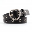 Womens Grommets Leather Jeans Belt Punk Rock Studded Belt Goth Belt black