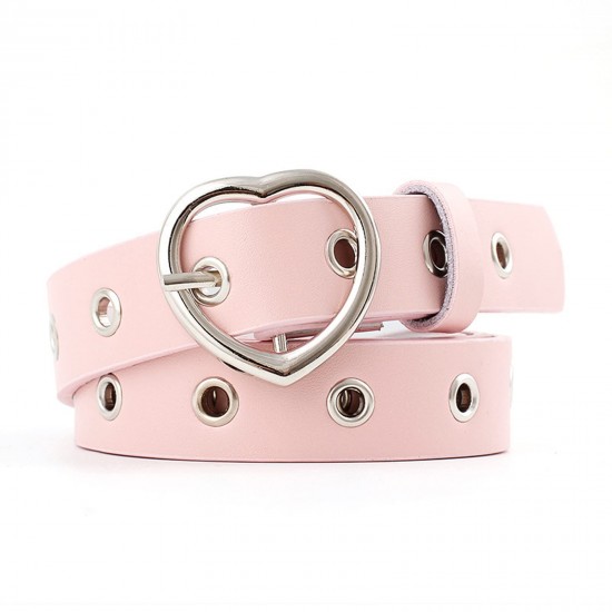 Womens Grommets Leather Jeans Belt Punk Rock Studded Belt Goth Belt pink