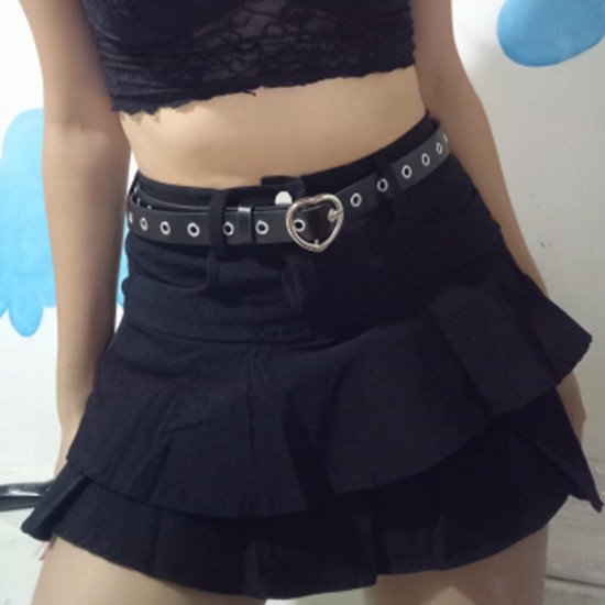 Womens Grommets Leather Jeans Belt Punk Rock Studded Belt Goth Belt pink Womens Grommets Leather Jeans Belt Punk Rock Studded Belt Goth Belt pink