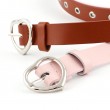 Womens Grommets Leather Jeans Belt Goth Punk Rock Waist Belt Red Womens Grommets Leather Jeans Belt Goth Punk Rock Waist Belt Red